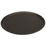 Glamour Line Oval Leatherette Tray, Black